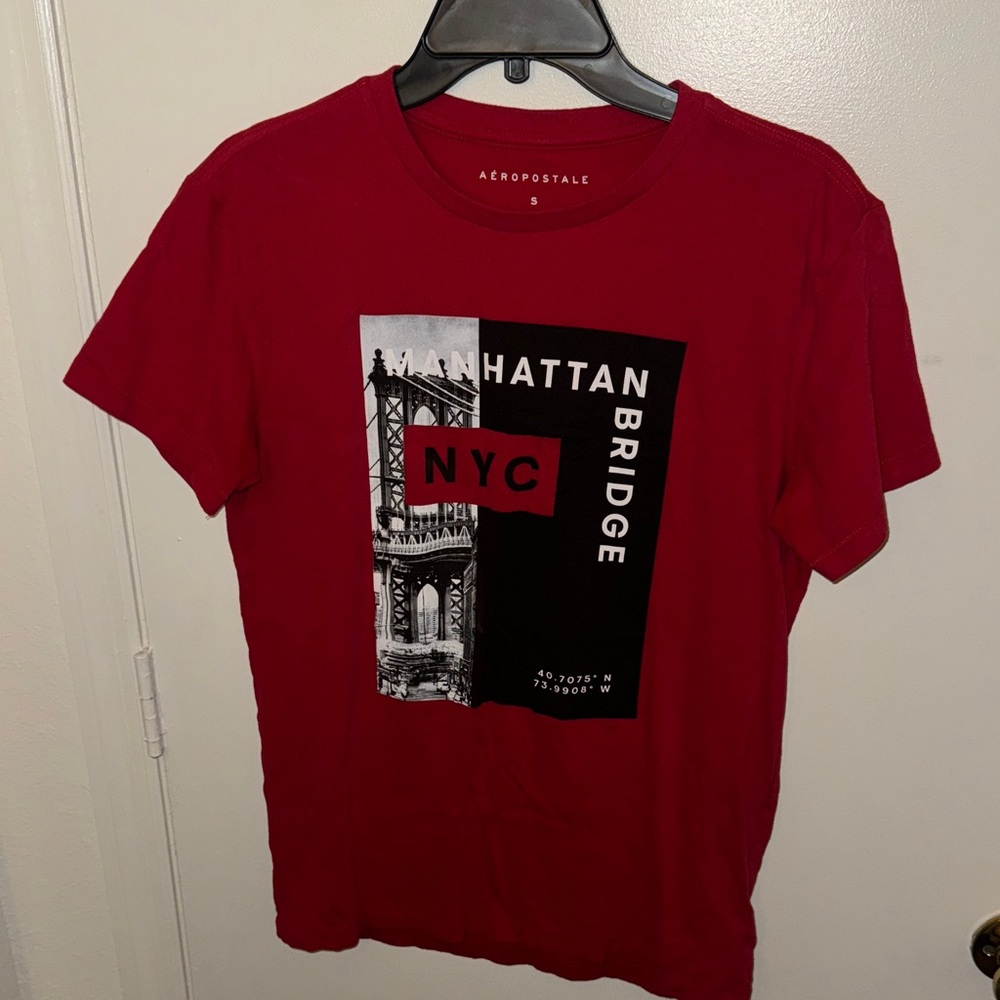 Aeropostale Red Manhattan Bridge Tee